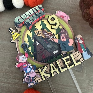 Gravity Falls Cake Topper, Gravity Falls Birthday , Gravity Falls Topper