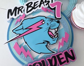 Youtube Star Cake Topper, Beast Birthday, Beast Cake Topper,