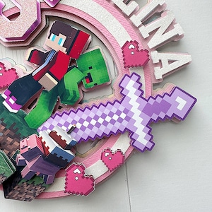 Topo de Gamer Rosa, Topo de JJ e Mickey, Topo de Bolo Miner, Topo de Garota Gamer