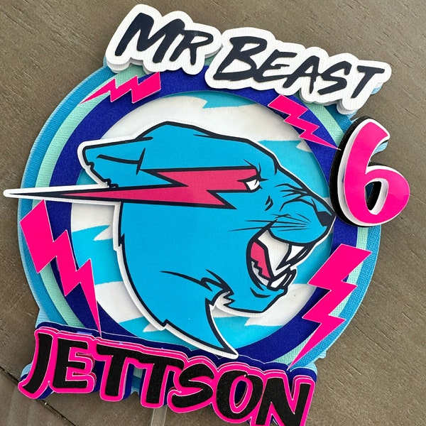 Mr.Beast Cake Topper, Mr.Beast Birthday, MrBeast Cake Topper,