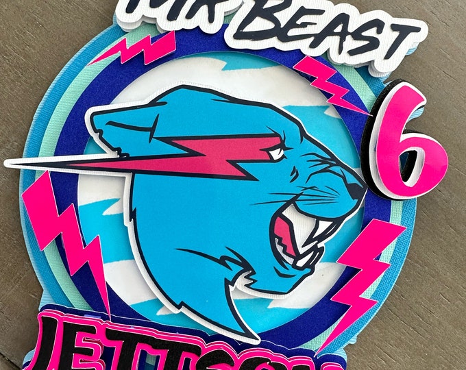Mr.beast Cake Topper, Mr.beast Birthday, Mrbeast Cake Topper, - Etsy