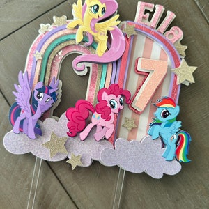 My Little Pony Cake Topper: Personalized Pony Birthday Party Decor