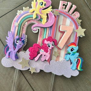 My Little Pony Cake Topper, Pony Party, My Little Pony Birthday , Unicorn Birthday ,