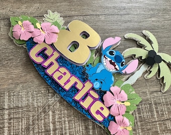 Personalized Stitch Cake Topper, Lilo Birthday Party Decor