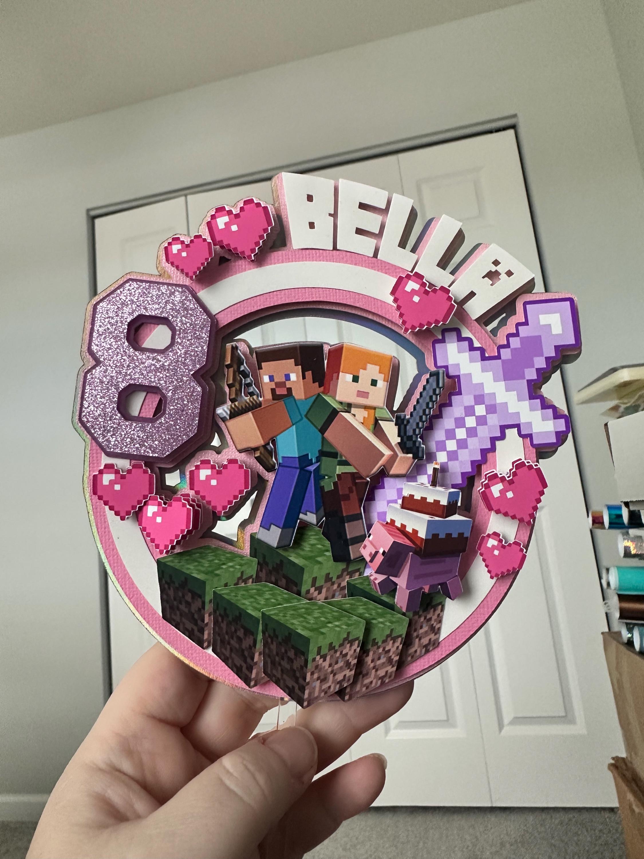 Inspired Minecraft Cake Topper