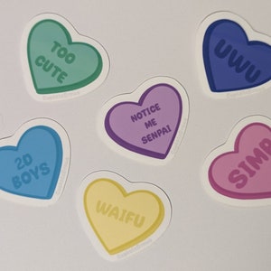 Candy Heart Stickers