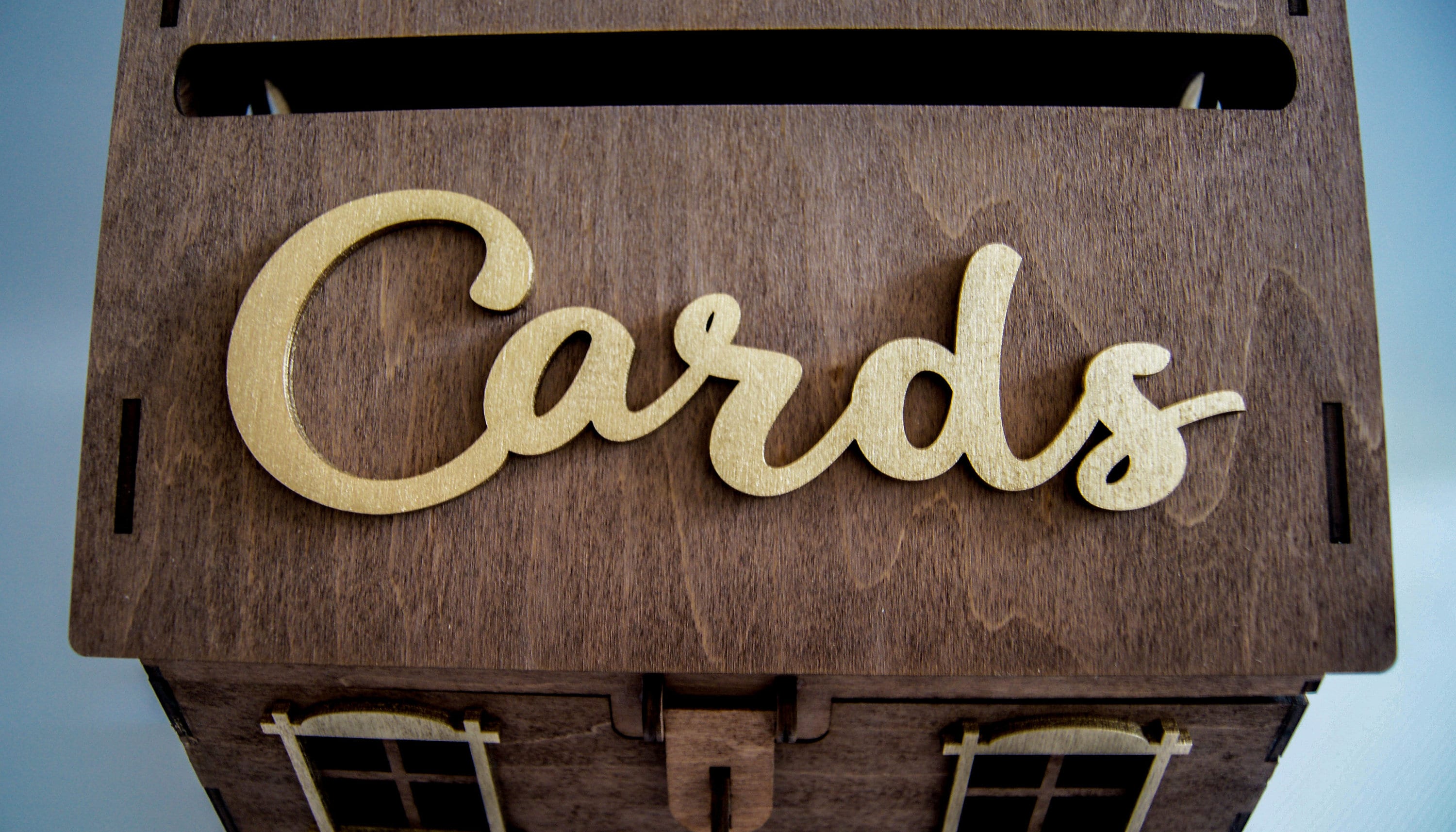 Wedding House Cards Box with Lock Wooden Gift Box Rustic Etsy