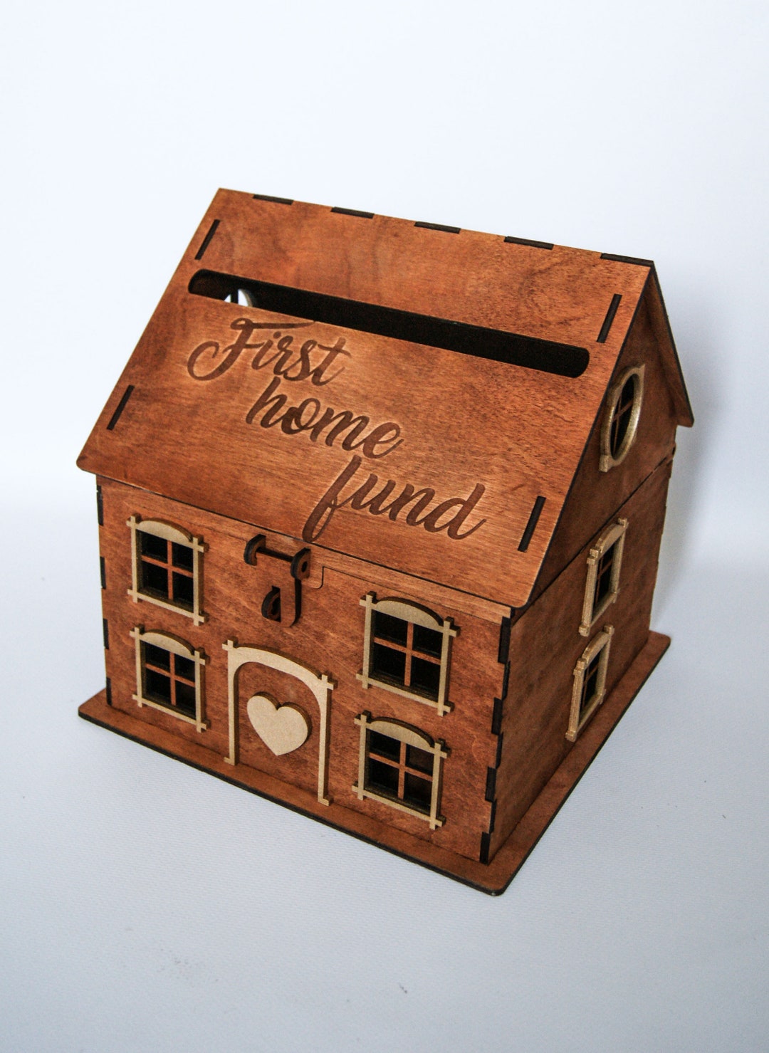 Rustic Wedding Money Box House Wood Envelope Box Wedding Card Etsy