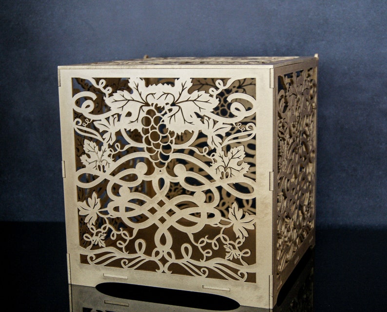 Gold Gift Card Box For Wedding Wooden Wedding Holder Box Etsy