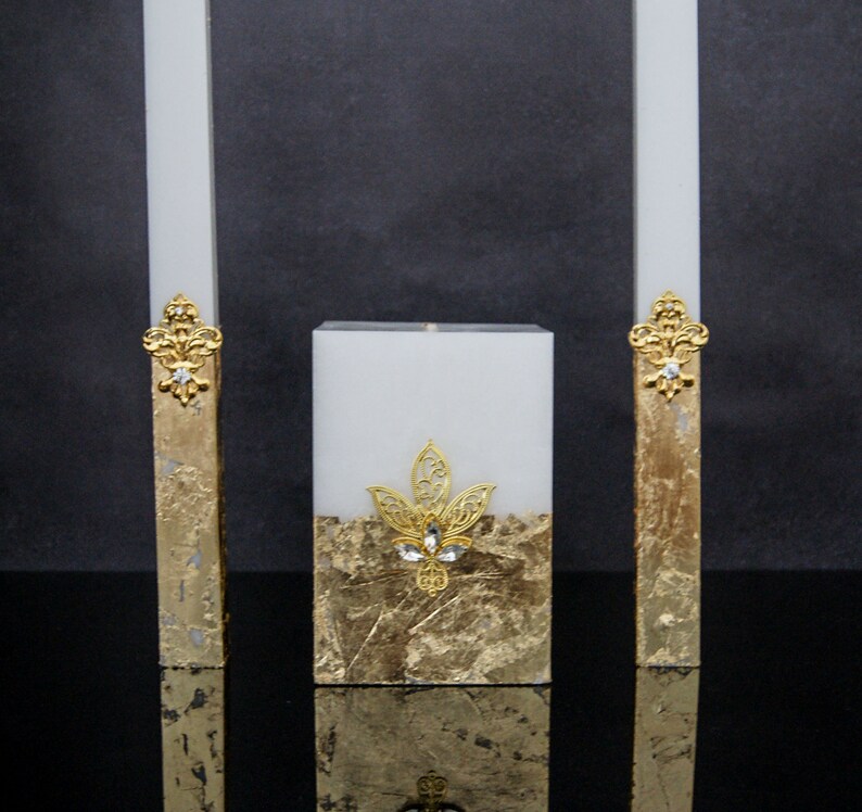 Gold Unity Candle Set for Wedding Etsy