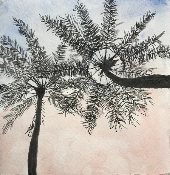 Palm Trees In Trinidad And Tobago At Sunset Etsy