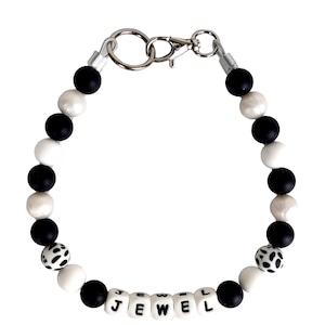 Beaded Dog Collar with Personalization, Custom Beaded Dog Collar with Name, Pet Necklace Gift