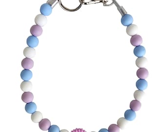Beaded Dog Collar: Custom Acrylic Pet Necklace, Dog Mom Gift