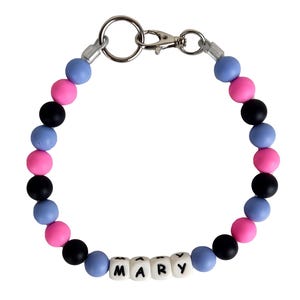 Beaded Dog Collar with Personalization, Custom Beaded Dog Collar with Name, Pet Necklace Gift