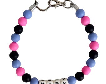 Personalized Beaded Dog Collar: Custom Silicone Pet Necklace