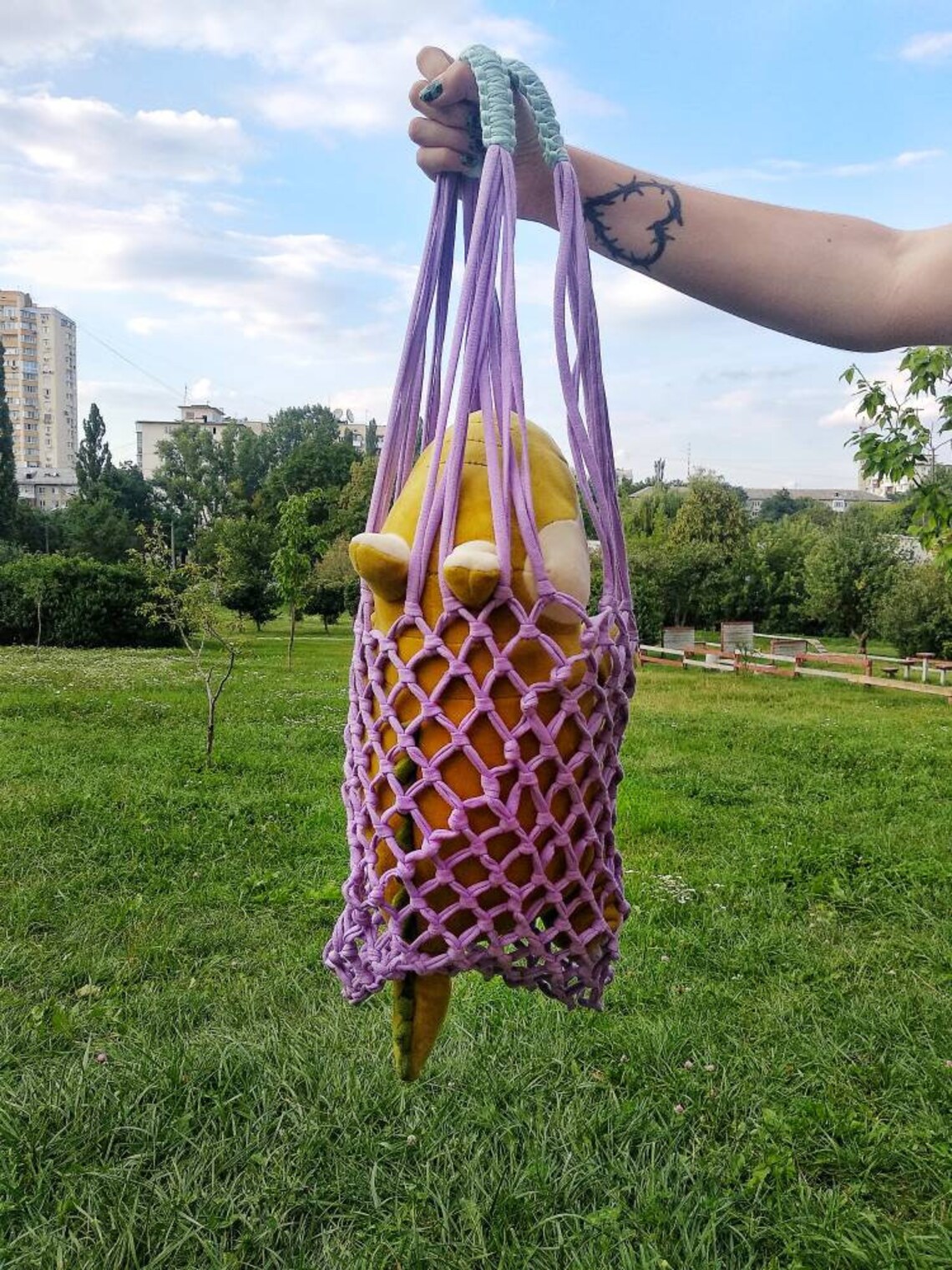 Reusable Bag Tshirt Yarn Shopping Grocery Mesh Bag Etsy