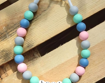 Beaded Dog Collar: Personalized Pet Name Necklace