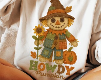 Hola fantasma PNG, sublimación de Halloween occidental, diseño de camiseta de otoño vaquera, temporada espeluznante retro PNG, calabaza rústica de otoño PNG