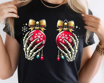 Skeleton Hands Merry Christmas Png, Funny Christmas Svg, Dead Inside Skeletons Christmas Png, Christmas Skeleton Png, Christmas Ball Png