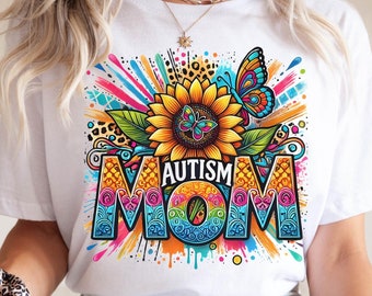 Autism Mom Png Sublimation Design Download, Mom life png, Messy bun png, Autism Mom png, autism png, sublimate designs download