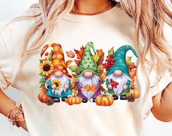 Herfstkabouters png Sublimatieontwerp, herfst png, herfst png, pompoen png, Thanksgiving kabouter png, herfstbladeren png, herfstkleur png