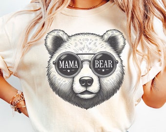 Mama Bear Png, Mama bear with Glasses Png, Mommy Png, Mom To Be Design Png, Mom Shirt Design, Bear Mama Png