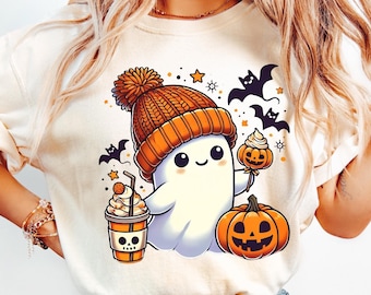 Cute ghost png, Halloween png, coffee png, bougie png, bougie ghost, here for the boos, sticker png, mug png, Trending png,