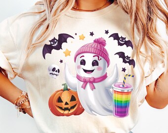 Cute ghost png, Halloween png, here for the boos, Coffee png, Bougie png, Bougie ghost, sticker png, mug png, Trending png