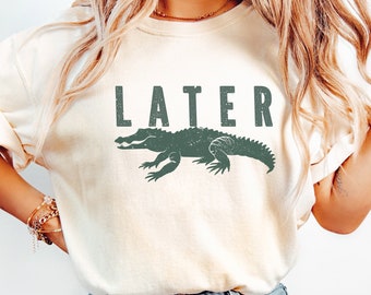 Later Gator Png, See Ya Later Alligatore Svg, Camicia Sarcastica Design Svg, Alligatore Svg, Coccodrillo Svg Estate Alligatore PNG Alligator Clipart