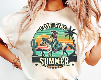 Vaquera verano PNG, Country verano png, Diseño de sublimación, Vaquera occidental png, Camisa de verano png, Camisa vaquera png, Descarga instantánea