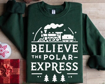 Retro Believe The Polar Express Svg, Christmas Svg, Believe Christmas Svg, North Pole Magic Png, Vintage Christmas Xmas Png, Sublimation