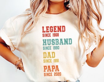 Papá personalizado Svg, Papá con años Svg, Papá con año Svg, Regalo para marido Svg, Día del padre Svg, Leyenda marido Papá Papá Svg, La leyenda papá