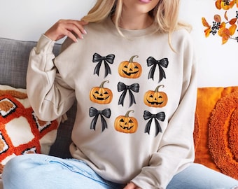 Calabaza de Halloween retro png, Lazo de coqueta de Halloween png, Camiseta de Halloween png, Temporada espeluznante png, Calabaza png, Diseño de camiseta de calabaza