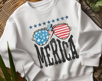 rot weiß blau 4. Juli Sonnenbrille png , Amerika Sonnenbrille png, Merica Sonnenbrille Sublimation Shirt Tshirt Clipart Aquarell 4