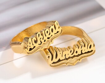 Nameplate Ring - Etsy Australia