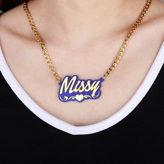 Acrylic Name Necklace Personalized 