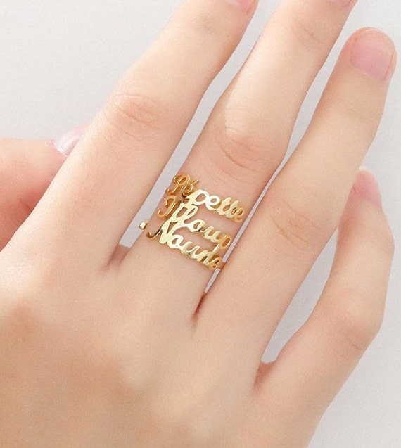 Three name best sale ring