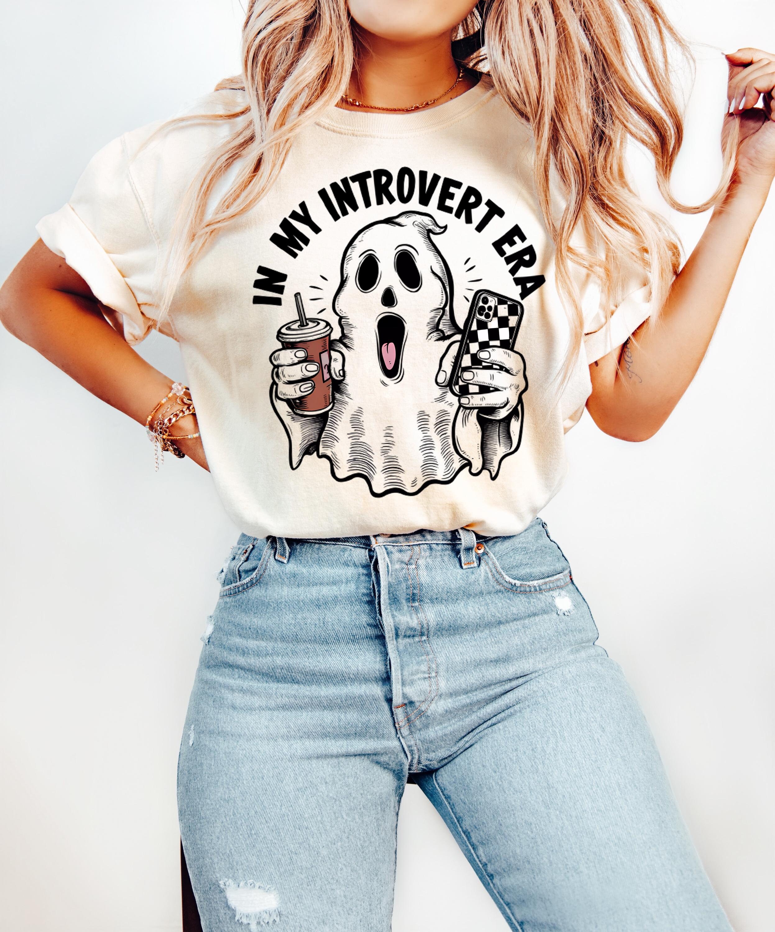 In My Introvert Era Halloween Png, Spooky SZN Season Ghost Bats Fall ...