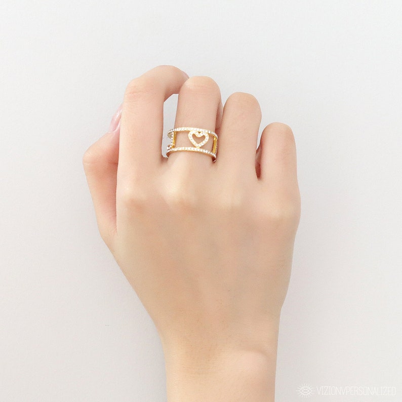 Custom Letter Ring Gold Filled Ring Initial Ring Personalized Initial Ring Personalized Signet ring Dainty Initial Heart Ring