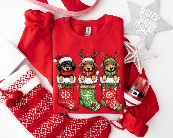 Cute Dachshund Stockings Christmas Png, Merry Christmas Dog Mom Png, Funny Christmas Png, Dog Png, Christmas Animal Png, Christmas Squad Png
