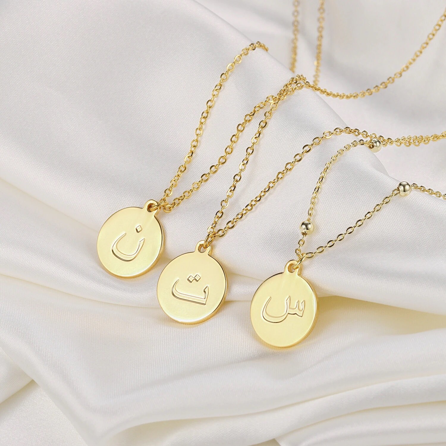 Arabic Letter Necklace Choose Your Letter Blog designfiles co