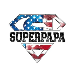 American Super Papa Png, Papa Sublimation Design, Dad Png, Father&#39;s Day Png, USA Dad Png, American Dad Png, 4th Of July Png Digital Download