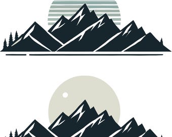 Mountain Range SVG, Mountains Svg, Christmas Gift Mountain SVG, Mountainss png, Svg File Clipart, Instant Download