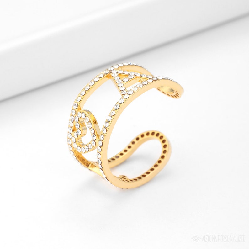 Custom Letter Ring Gold Filled Ring Initial Ring Personalized Initial Ring Personalized Signet ring Dainty Initial Heart Ring