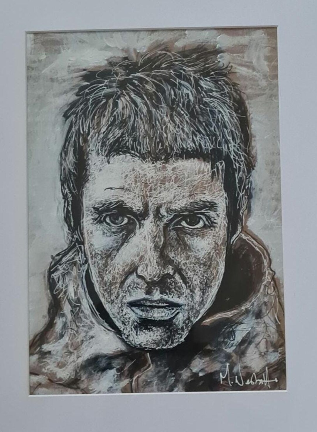 Liam Gallagher: Original Pen and Ink Drawing on Cardboard (35x45cm) - Etsy