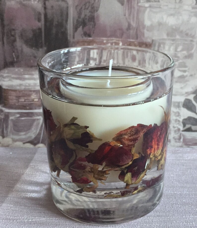 Rose gel candle Handmade to Order Gel Candle With Deep Red Etsy