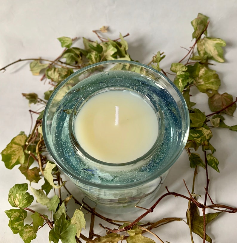 Floral Gel Aqua candle Handmade Gel Candle Pansies Lobelia Etsy