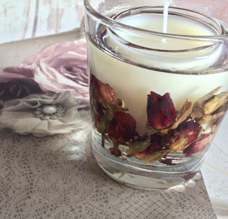 Rose gel candle Handmade to Order Gel Candle With Deep Red Etsy