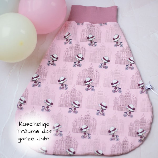 Babypucksack mit Bauchbündchen, Rosa Pucksack für Mädchen, Elastischer Pucksack für Neugeborene, Bequemer Pucksack für Babys