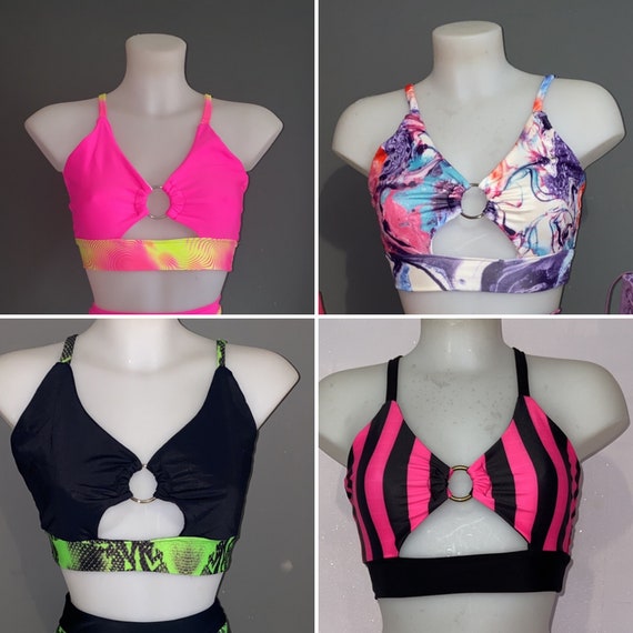 Custom Brand Single Strap Caged Back Crop Top Female Fitness Wear